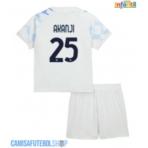 Camisa de time de futebol Inter Milan Manuel Akanji #25 Replicas 2º Equipamento Infantil 2025-26 Manga Curta (+ Calças curtas)